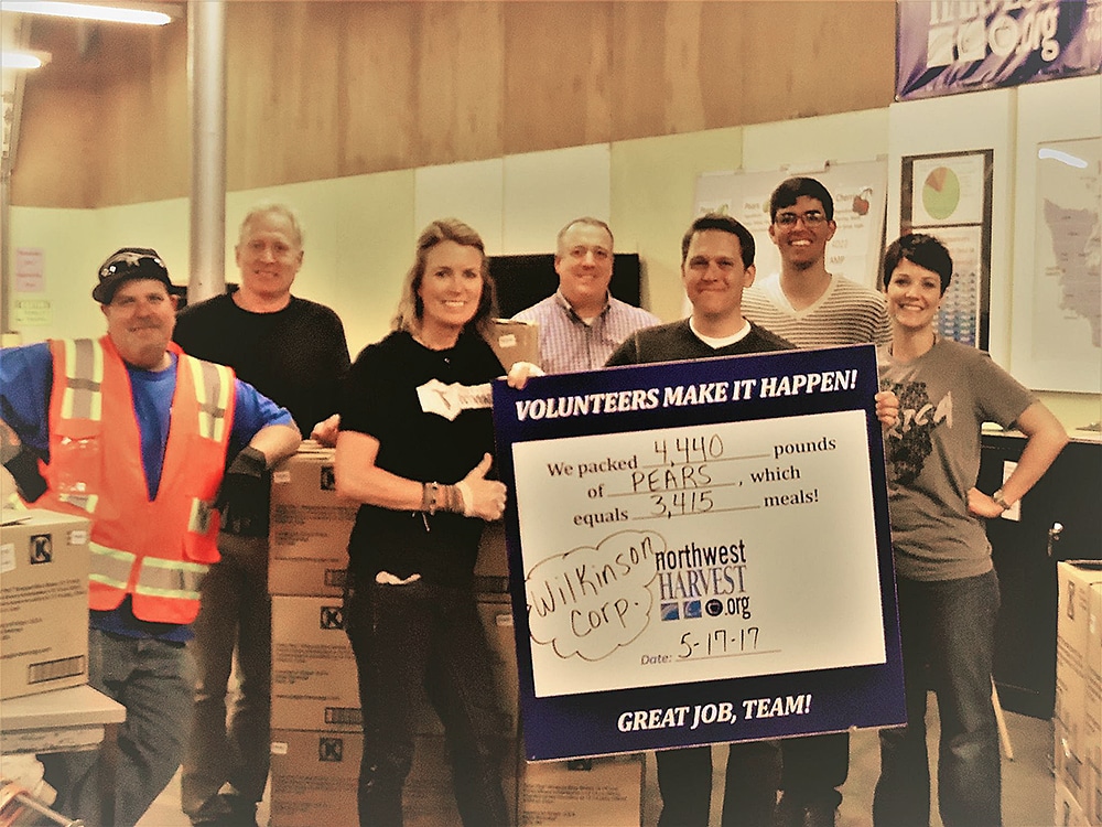 Wilkinson employees volunteer for Northwest Harvest